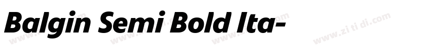 Balgin Semi Bold Ita字体转换